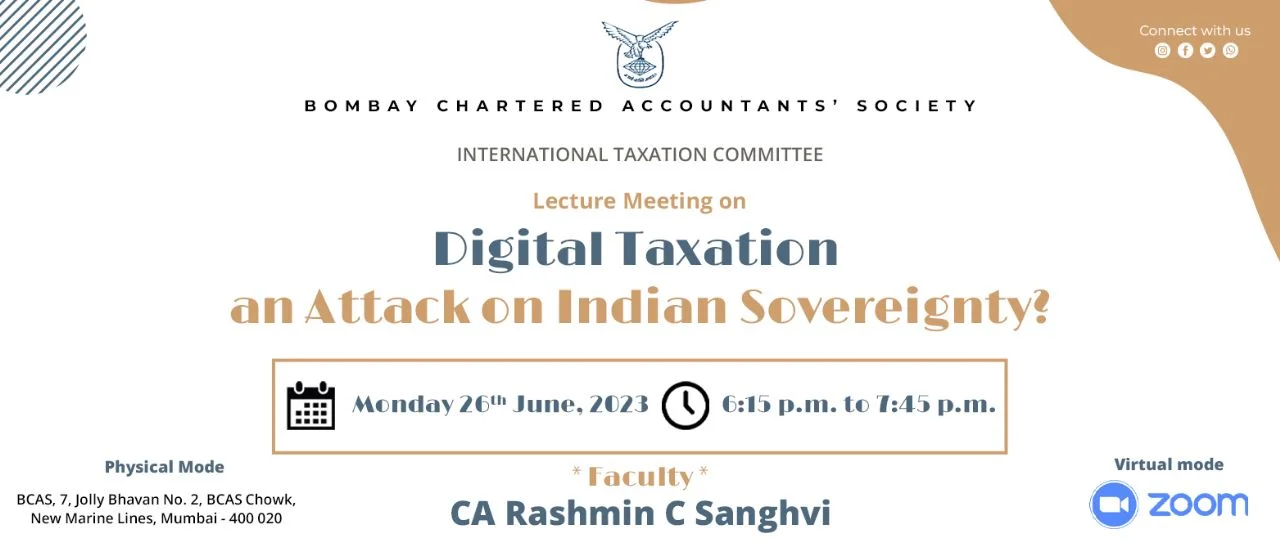 Lecture Meeting on Digital Taxation an Attack on Indian Sovereignty?