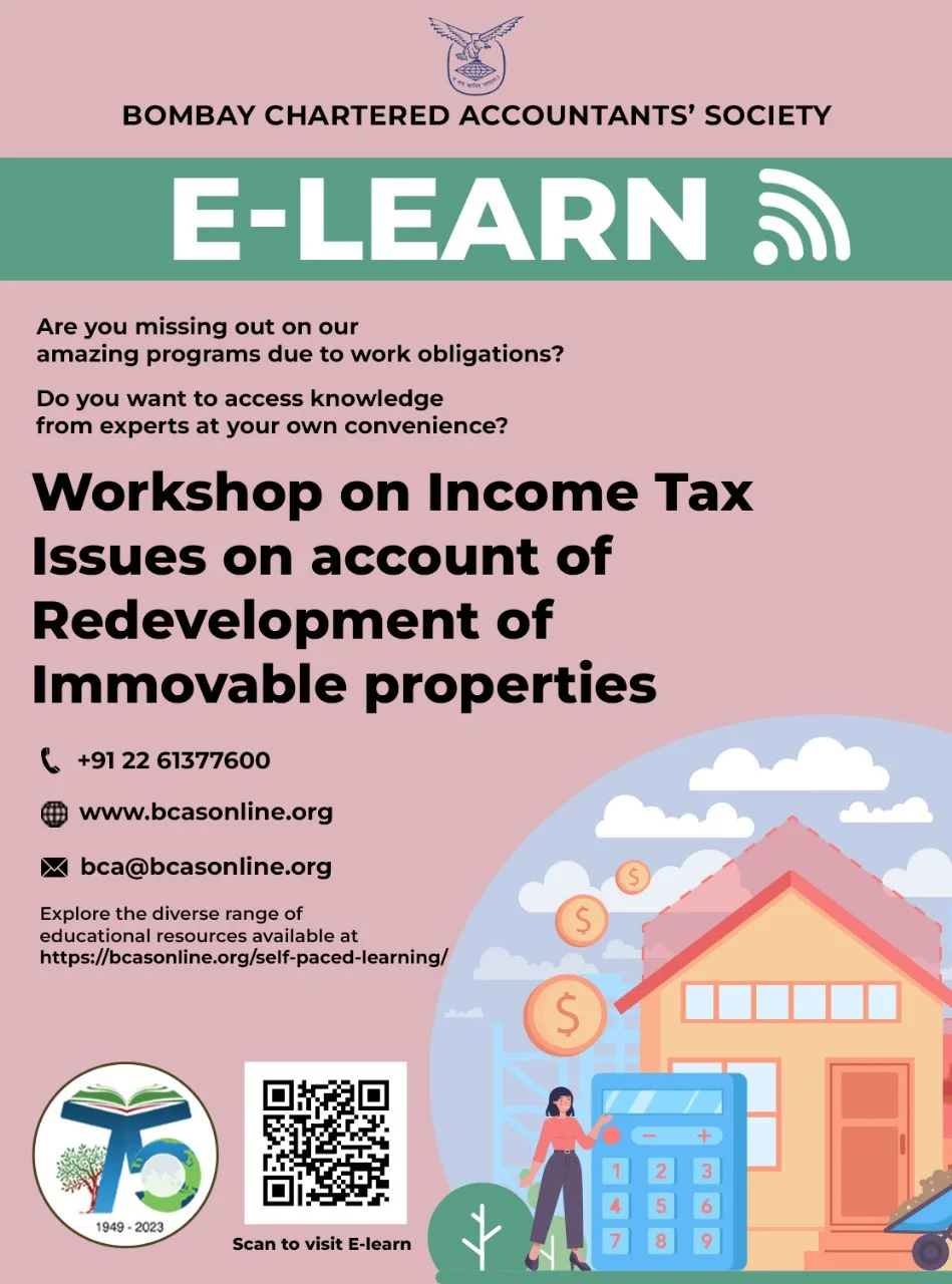 Workshop on Income Tax Issues on account of Redevelopment of Immovable properties (held in November 2022)