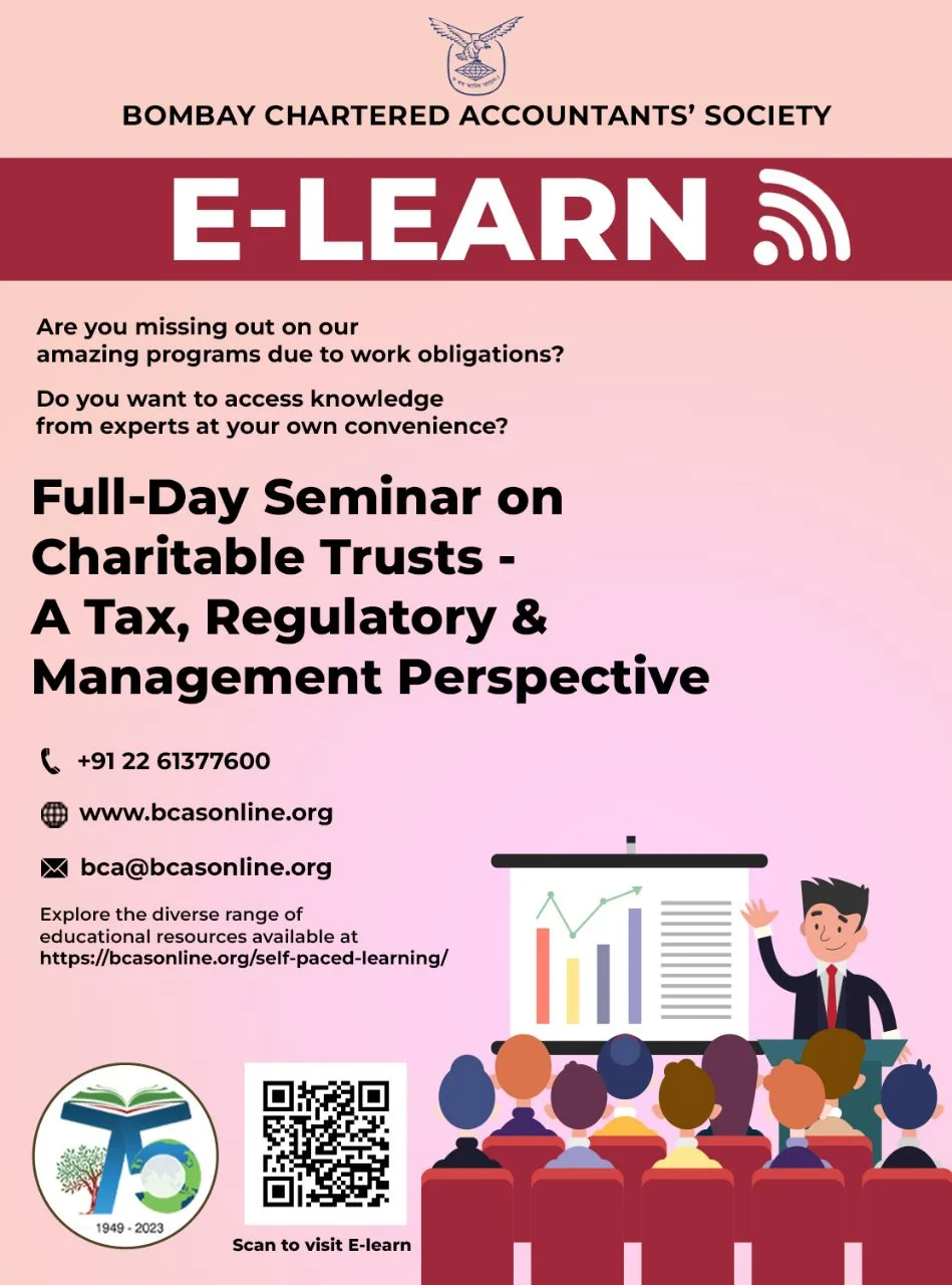 Full Day Seminar On Charitable Trusts –  A Tax, Regulatory & Management Perspective