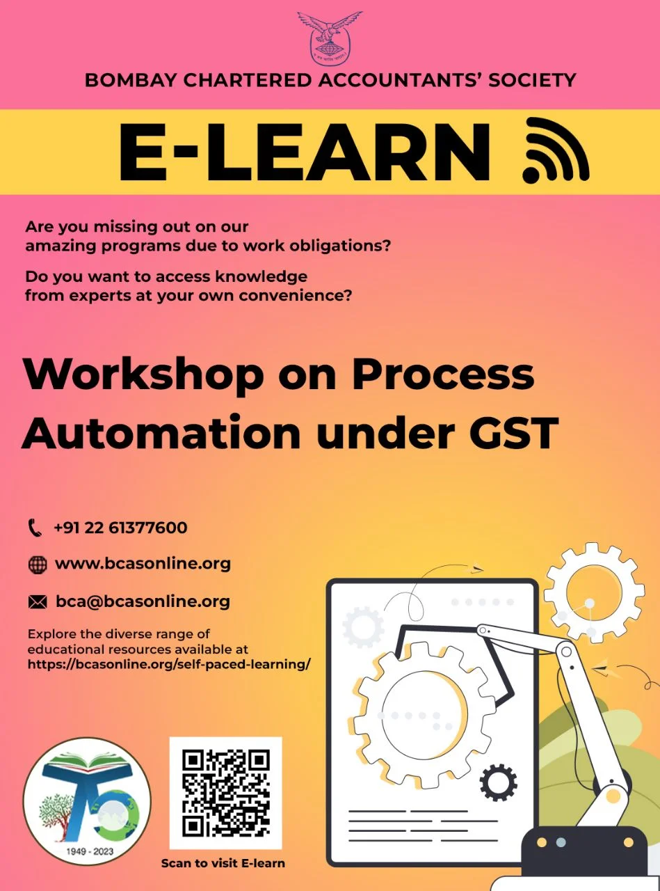 Workshop on Process Automation under GST (held in September 2022)