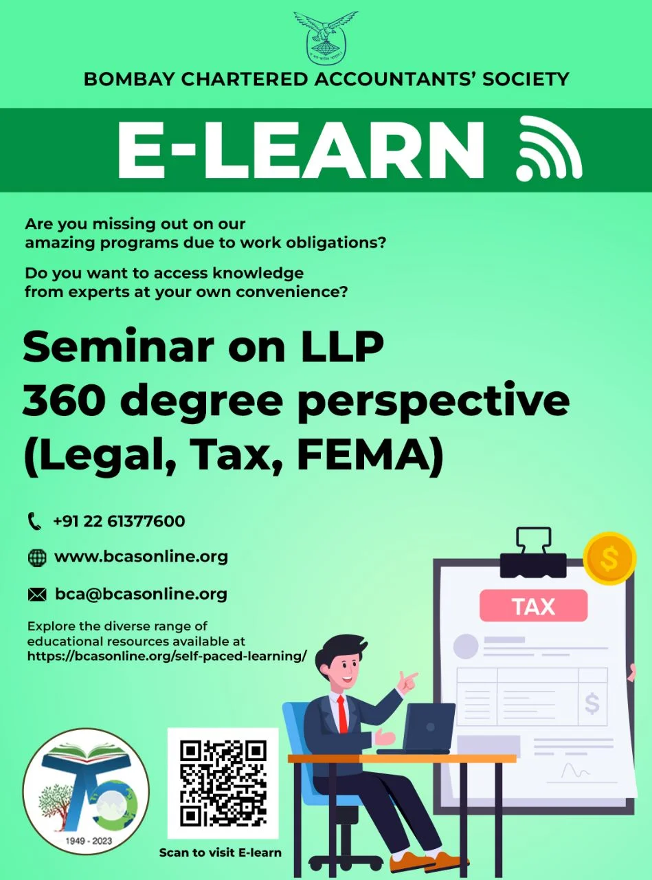 Seminar on LLP – 360 perspective (Legal, Tax, FEMA) (held in April 2022)