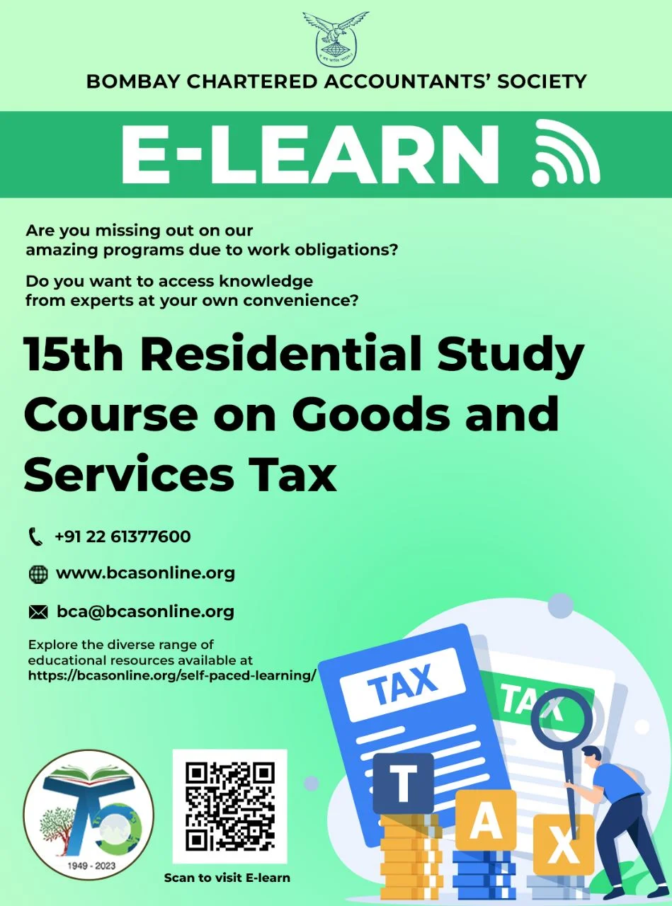 15th Residential Study Course on Goods and Services Tax (held in June 2021)