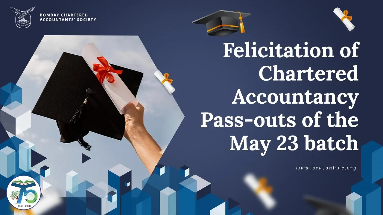 Felicitation of Chartered Accountancy pass-outs of the May 23 batch