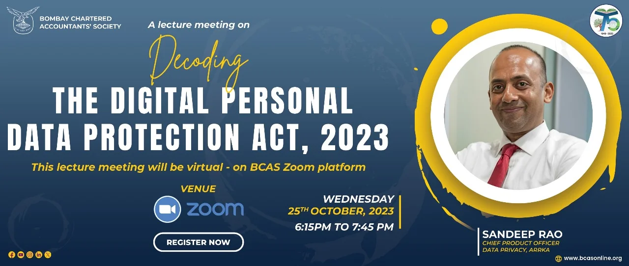 Lecture Meeting on Decoding The Digital Personal Data Protection Act, 2023