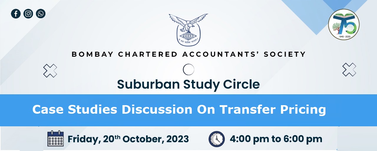 Suburban Study Circle – Case Studies Discussion On Transfer Pricing
