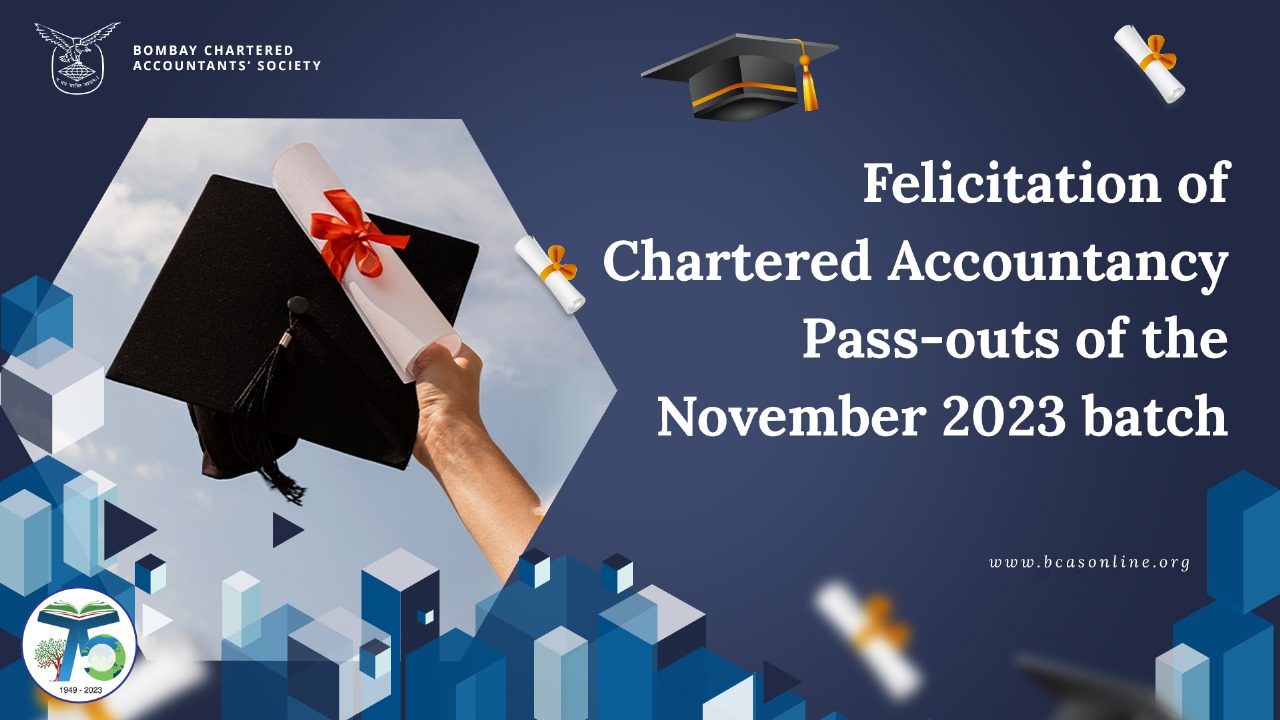 Get Future Ready – Felicitation of Chartered Accountancy pass-outs of the November 2023 batch