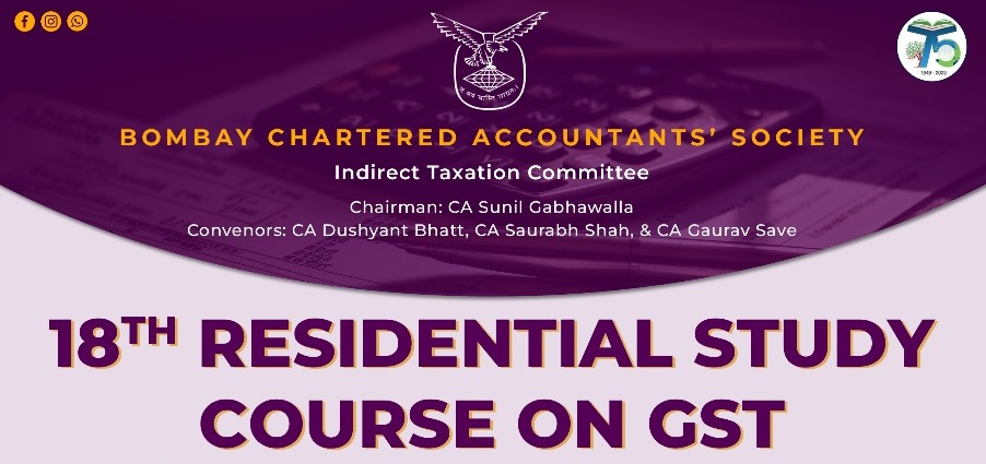 18th Residential Study Course on GST