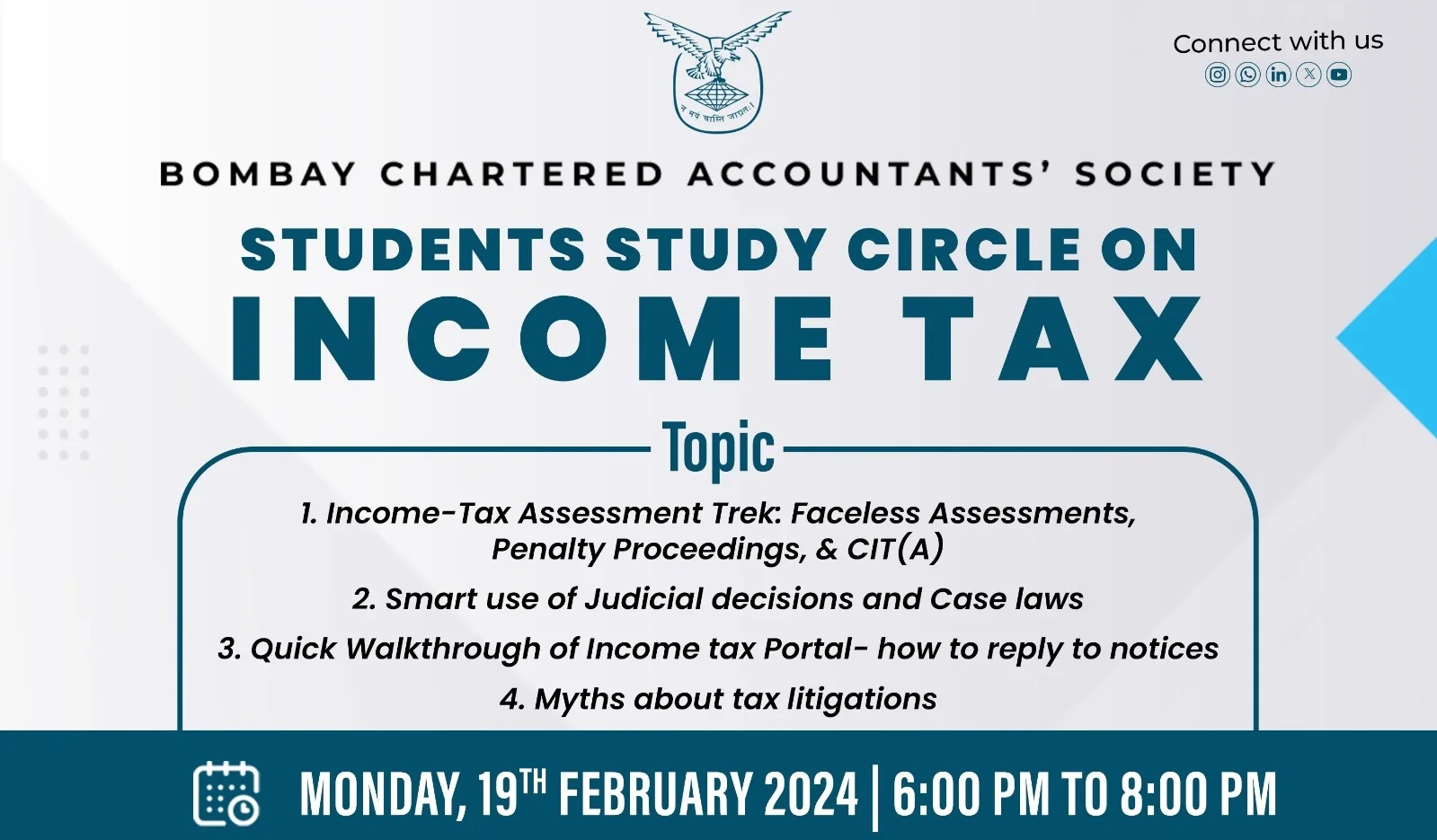 Students Study Circle on “Income Tax”