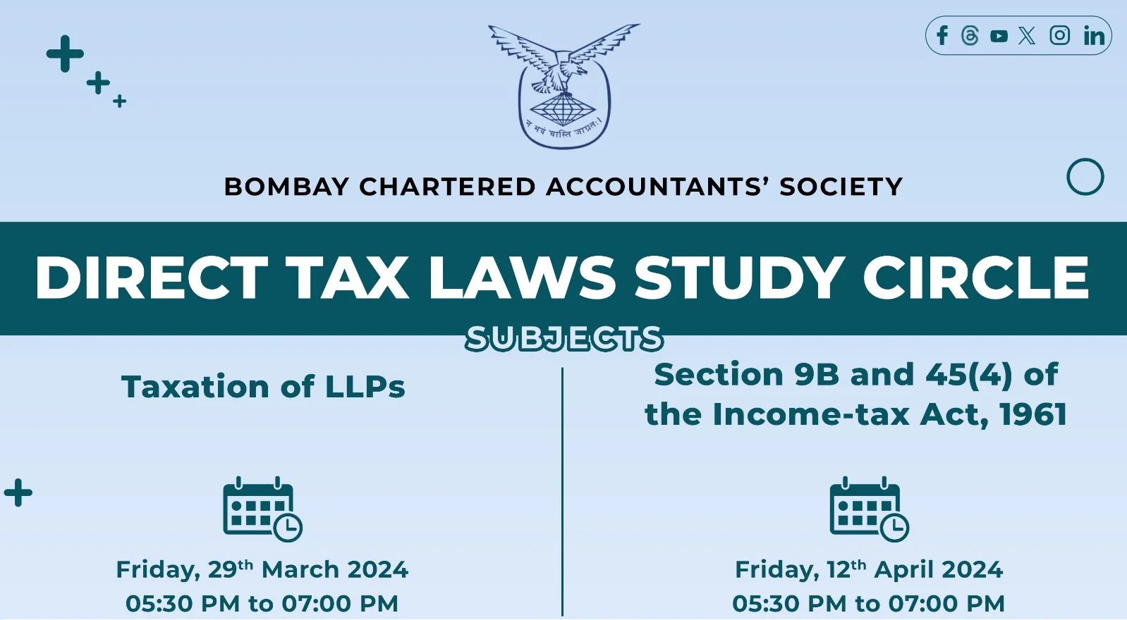 Direct Tax Laws Study Circle on “Section 9B and 45(4) of the Income-tax Act, 1961”