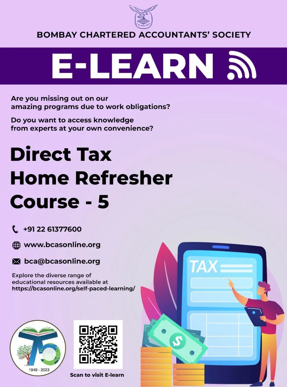 Direct Tax Home Refresher Course – 5 (held in June 2024)