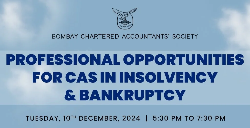 Finance, Corporate and Allied Law Study Circle Meeting on “Professional Opportunities for CAs in Insolvency & Bankruptcy”