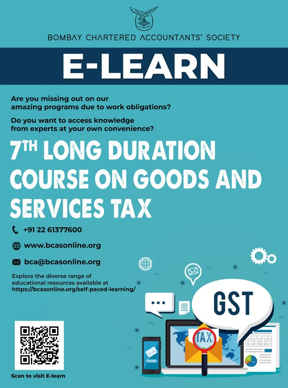 7th Long Duration Course on Goods and Services Tax