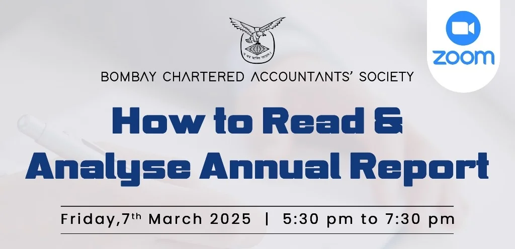 Finance, Corporate and Allied Law Study Circle Meeting on “How to read and analyse Annual Report”