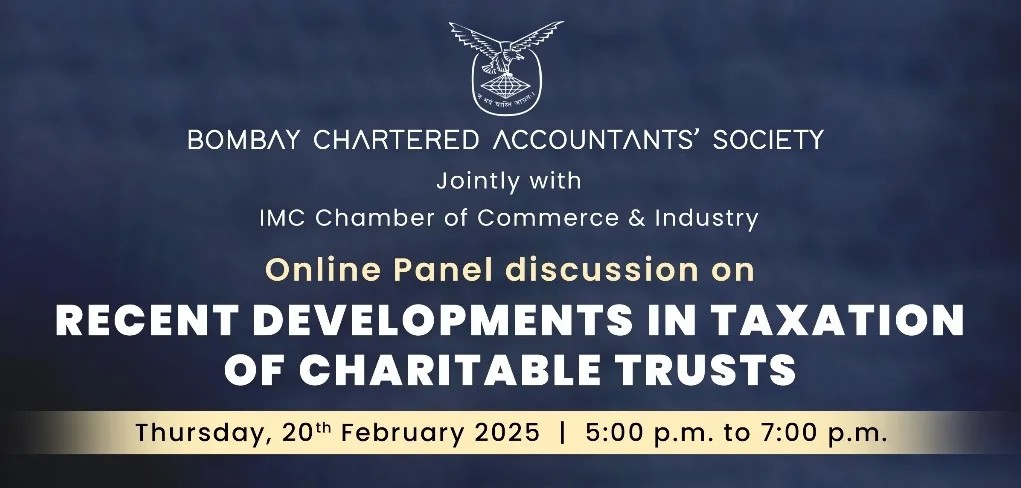Online Panel discussion on Recent Developments in Taxation of Charitable Trusts