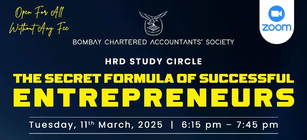 HRD Study Circle Meeting on “The Secret Formula of Successful ENTREPRENEURS”