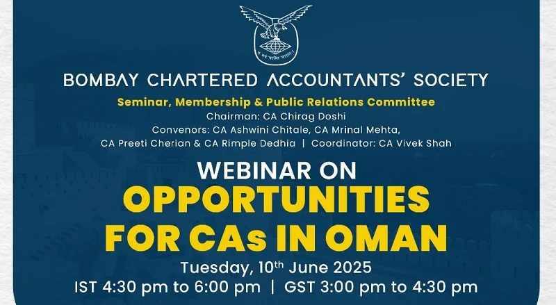 Webinar on Opportunities for CAs in Oman