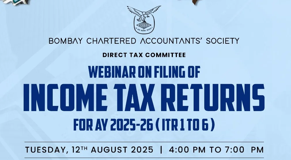 Webinar on Filing of Income Tax Returns for AY 2025-26 ( ITR 1 to 6 )