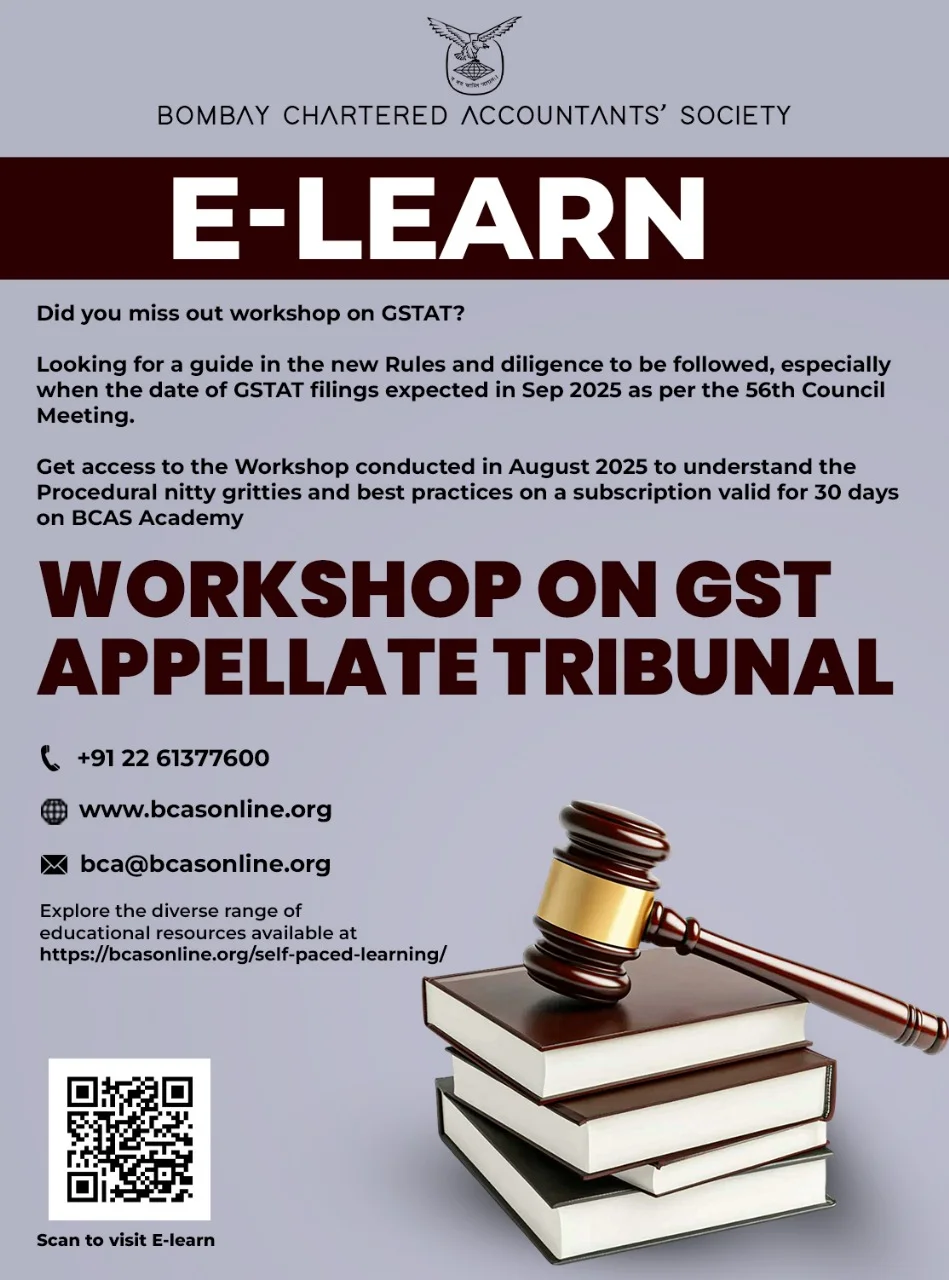 Workshop on GST Appellate Tribunal