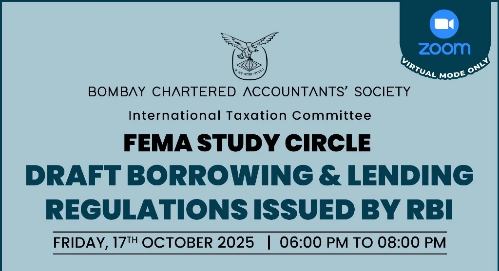 FEMA Study Circle Meeting on Draft Borrowing and Lending Regulations Issued by RBI