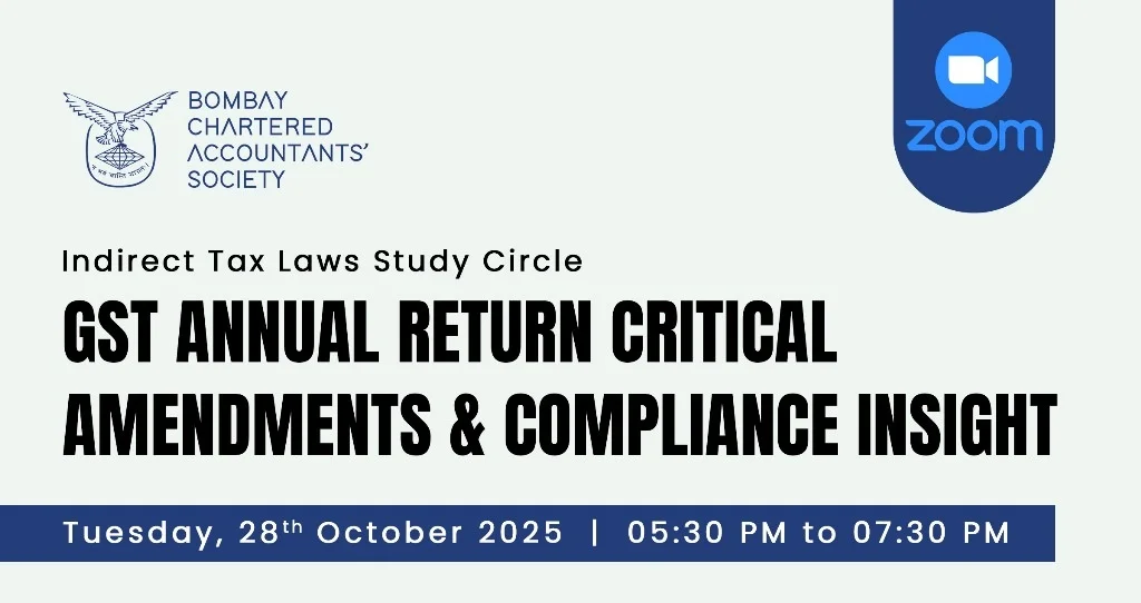 Indirect Tax Laws Study Circle on “GST Annual Return Critical Amendments and Compliance Insight”